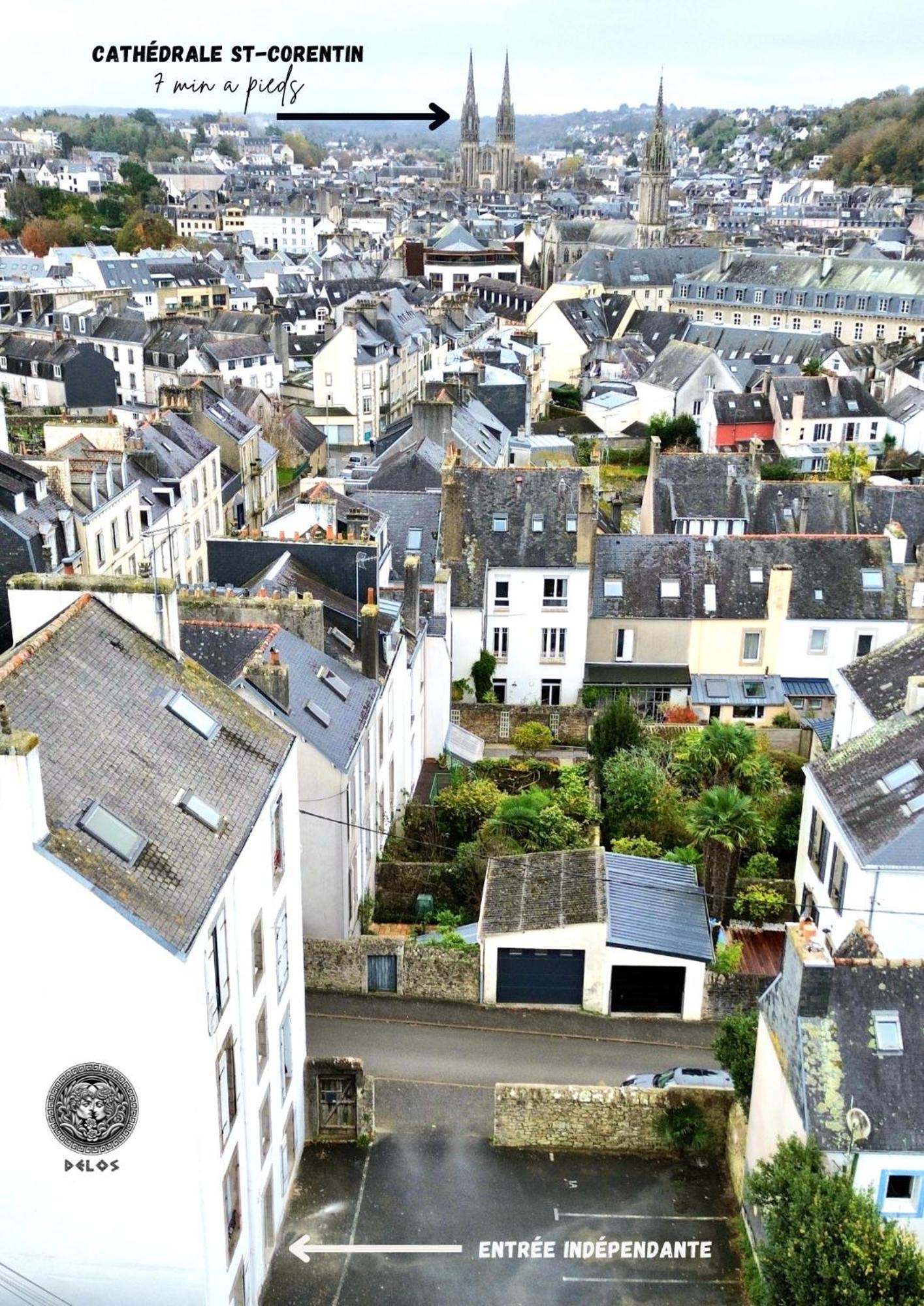 Apartment - La Delos - Jacuzzi 2 Places - Centre A Pied - Lit Queen Size - Parking Privee - Wifi - Center Within Walking Distance - Quimper